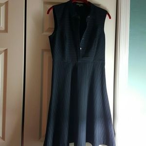 Vince Camuto Dress Navy Pinstripe Size 6P