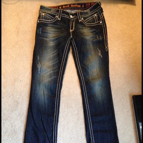 Rock Revival Straight Leg Jeans, Size 30