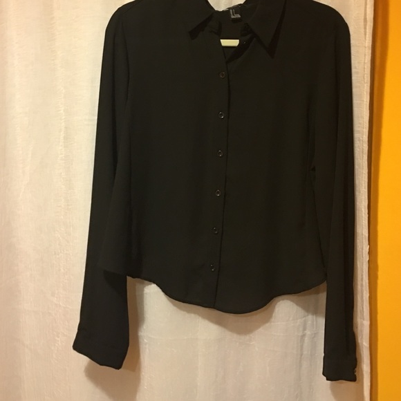 Black blouse with open back