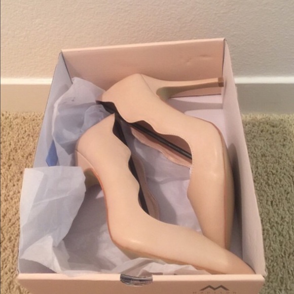 Nude Scallop Heels