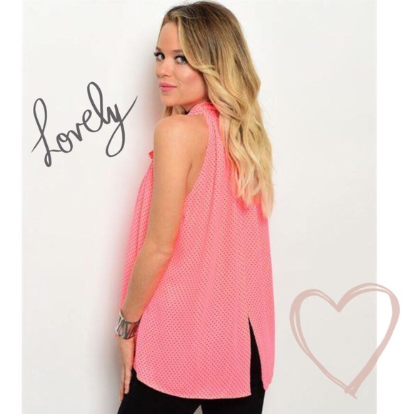 ❣Host Pick❣ Polka dot Sleeveless Blouse - Picture 2 of 4