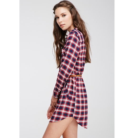 Forever 21 Dresses & Skirts - LAST DAY: F21 Multicolor Plaid Shirt Dress