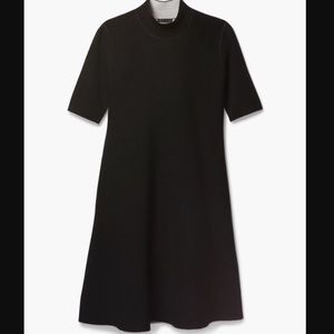Theory "Lakelyn Evian" Dress in Wool, Black