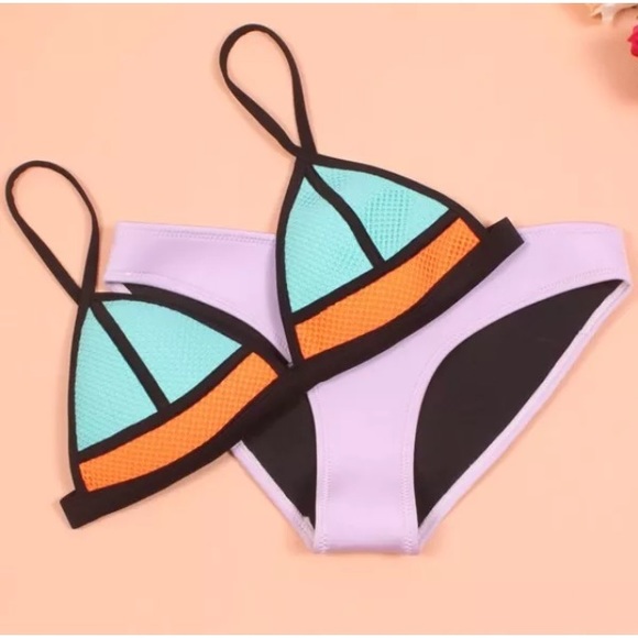 Multicolored Triangle Bikini