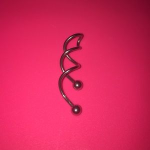 Spiral belly button ring