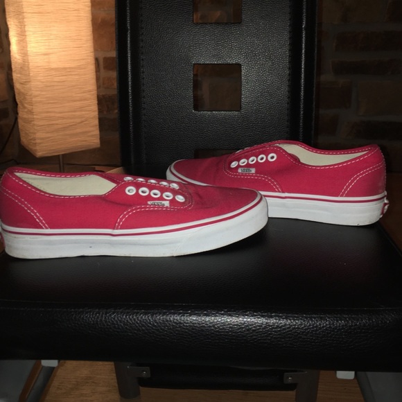 Vans red tennis shoes