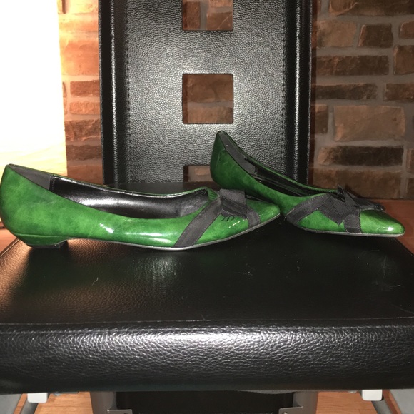 Green ballet flats