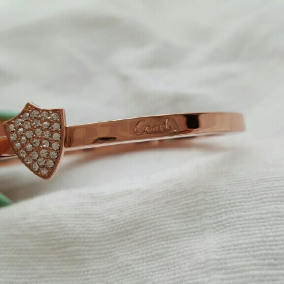 Cyber Monday sale! Coach Shield Rose Gold Bangle - Picture 2 of 4