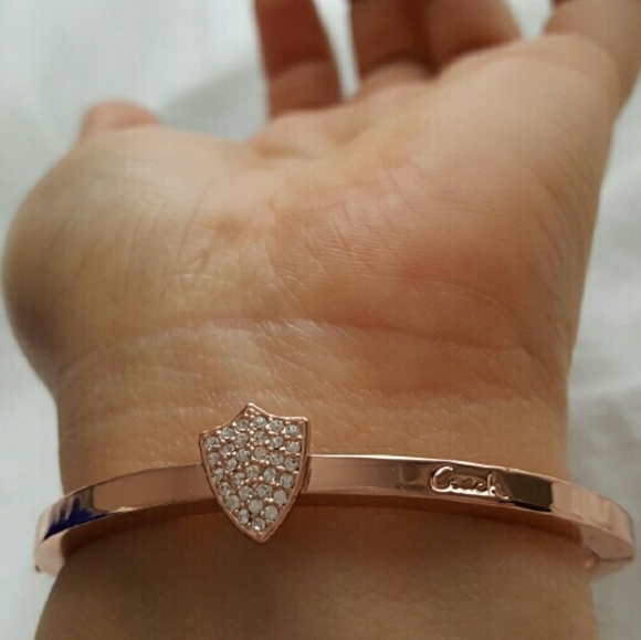 Cyber Monday sale! Coach Shield Rose Gold Bangle - Picture 4 of 4
