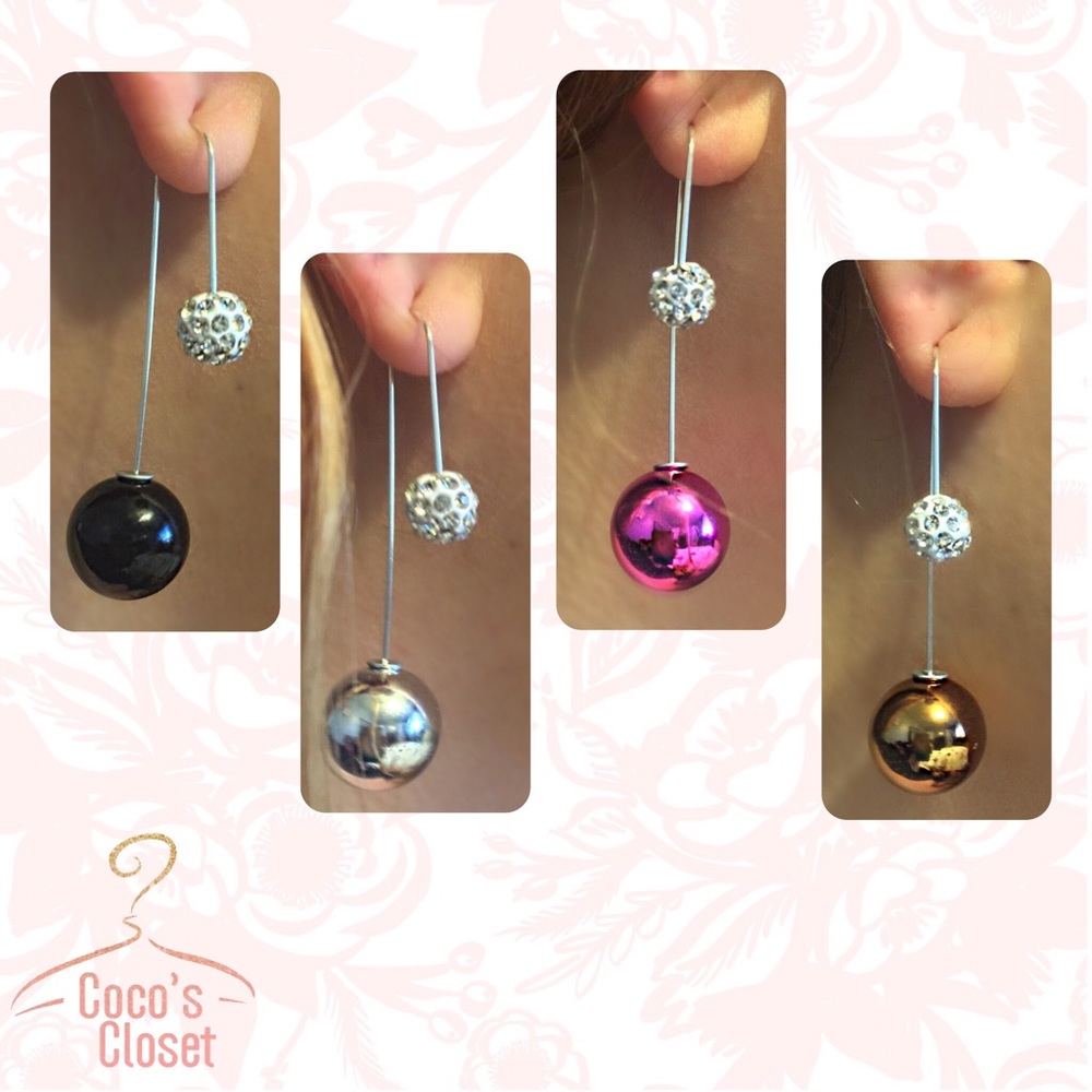 🔥Rhinestone boucle d'oreille threader earrings