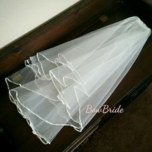 Ivory Bridal Wedding Veil 2Layers
