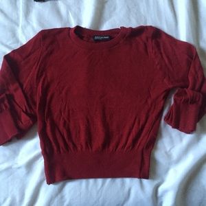 Cropped knit sweater