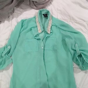 Button up with sequins shirt