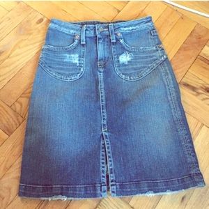 Hudson denim pencil skirt