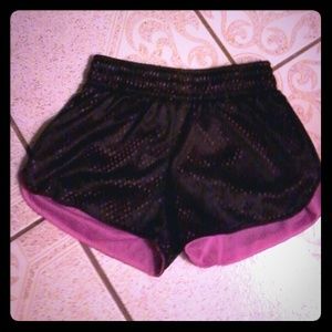 Black pink sport short sz8-10 little girl