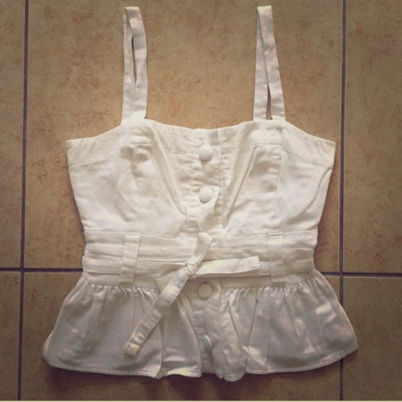 Adorable peplum bustier top