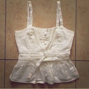 Adorable peplum bustier top