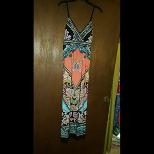 Colorful summer maxi dress