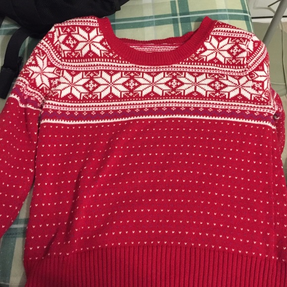 Red fair isle Christmas sweater