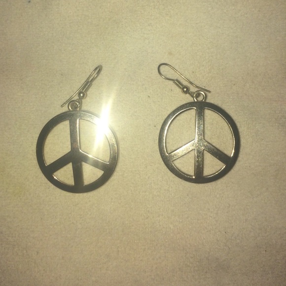 Peace sign earrings