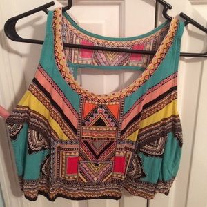 Tribal festival crop top