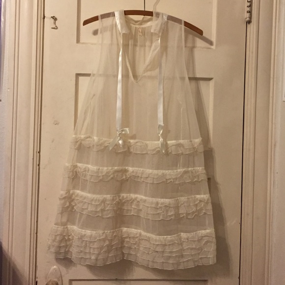 Free People sheer and ruffly babydoll dress