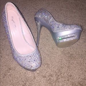 Silver bling shoes