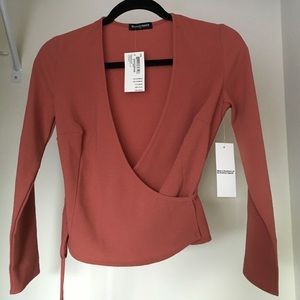 American Apparel Crepe Wrap Top