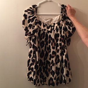 Silk leopard blouse