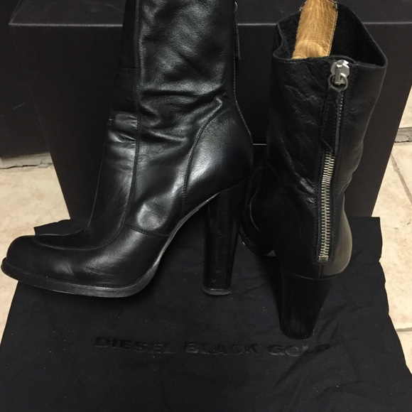 Authentic Lim Ed Diesel Black Gold Boots size 37 - Picture 2 of 4