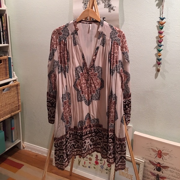 Free People Moonphase printed mini dress, Sz. M - Picture 2 of 3