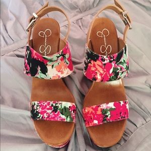 Floral Jessica Simpson Wedges