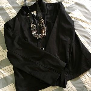 Black jacket with ring detail