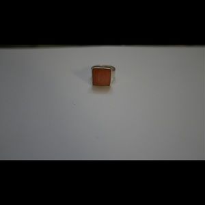 Sterling silver ring with coral.