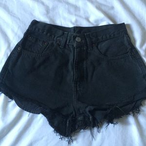 Vintage fringe levi's shorts