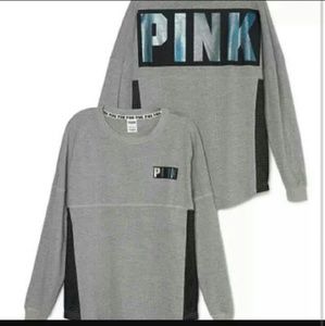 Gray size s crew reflector writing