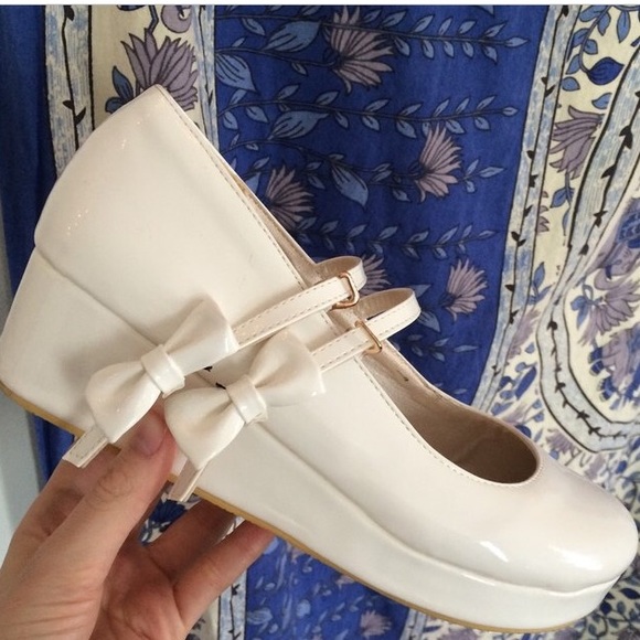 Womens Us sz 9 lolita kawaii maryjane bow shoes
