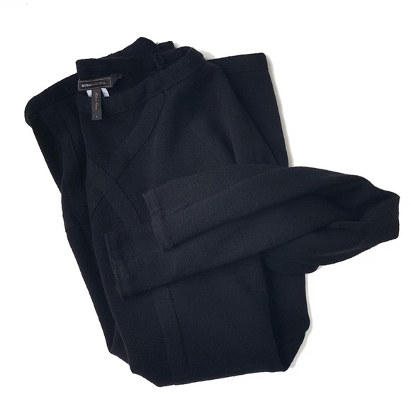 BCBGMaxAzria Black Long Sleeve Wool Dress - Picture 3 of 3