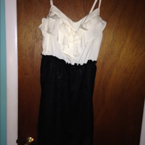 Black and white target dress