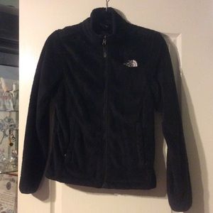 Fuzzy North Face zip jacket