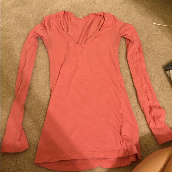 J crew long sleeve peach top