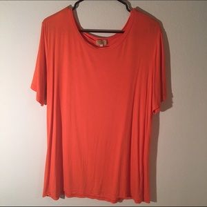 Orange Piko with Short Fitted Sleeves
