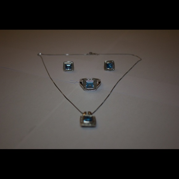 Sterling silver aquamarine set!