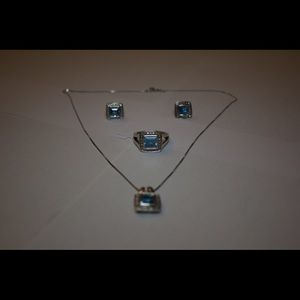 Sterling silver aquamarine set!
