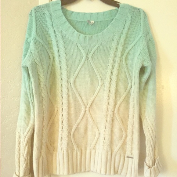 Rip Curl Aqua Cream Ombré Cable Knit Sweater