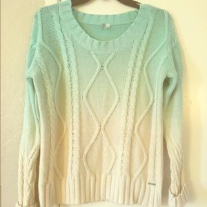 Rip Curl Aqua Cream Ombré Cable Knit Sweater