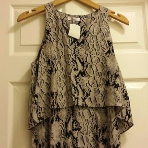 NWT Parker Chelsea Snakenet Print Silk Dress