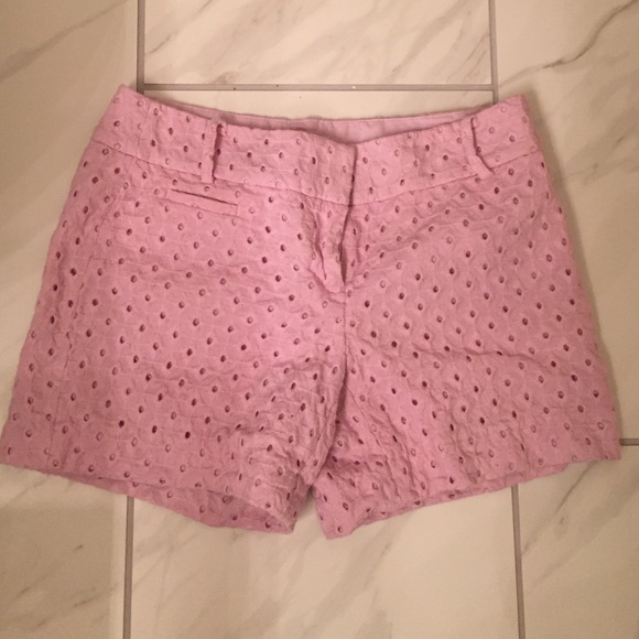 Light Pink Loft Eyelet Shorts