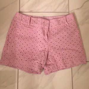 Light Pink Loft Eyelet Shorts