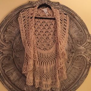Crochet Cream Top Small/Medium ON SALE!
